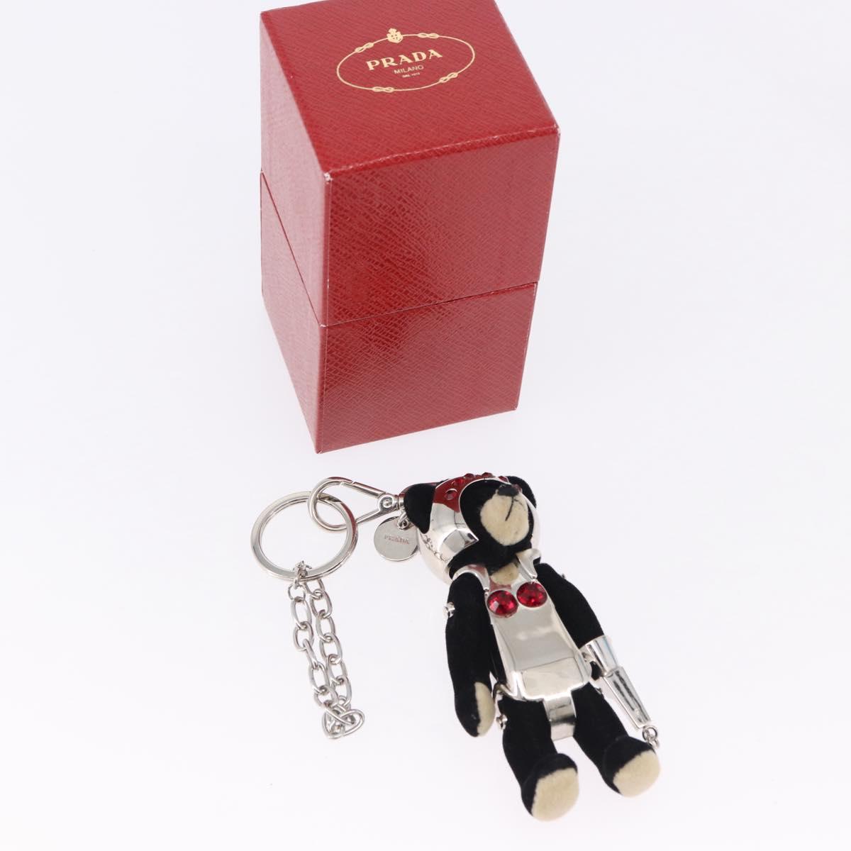 PRADA Bear Charm Metal Brown Gold Tone Auth 196729M