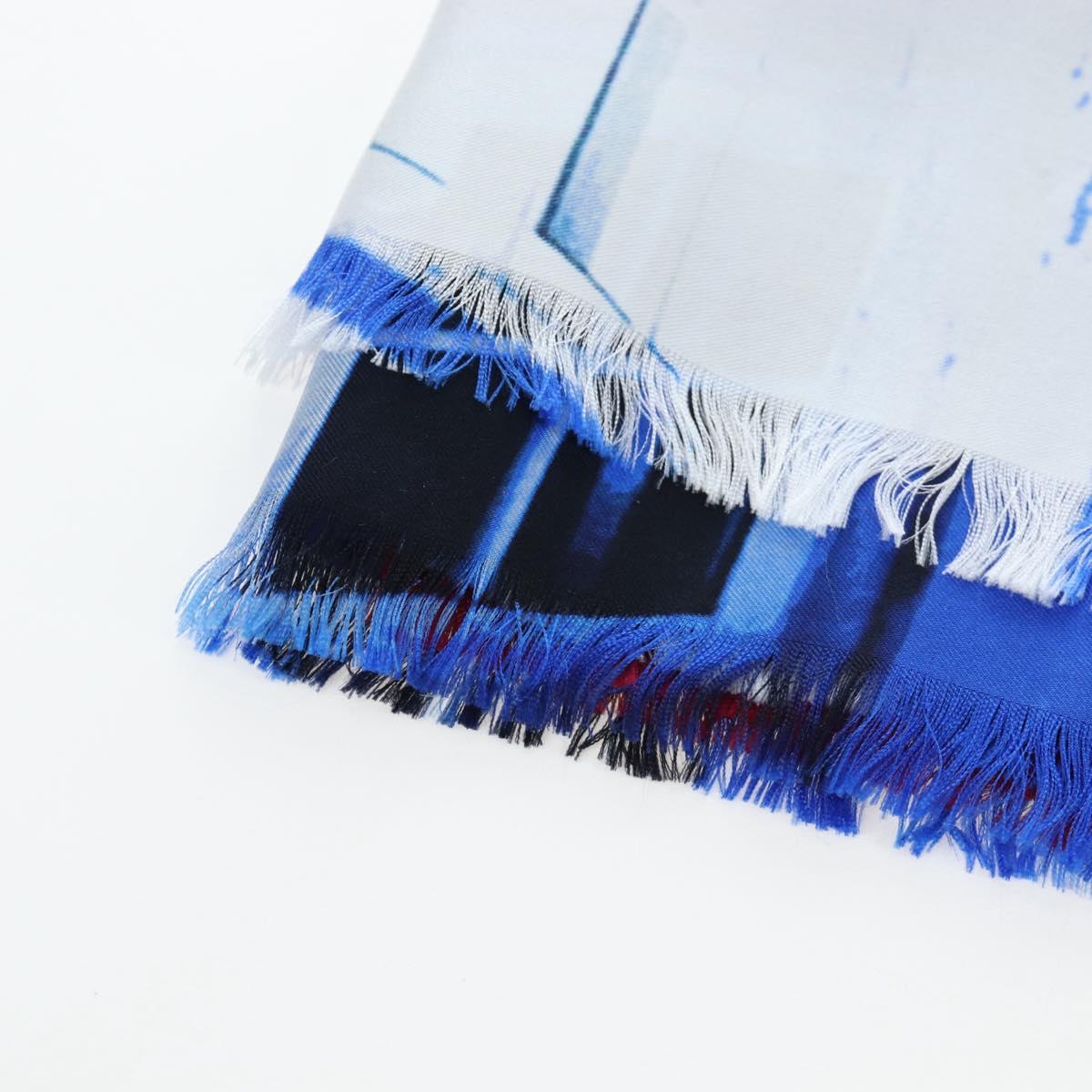 CHANEL COCO Mark Scarf Silk Purple CC Auth 196740V