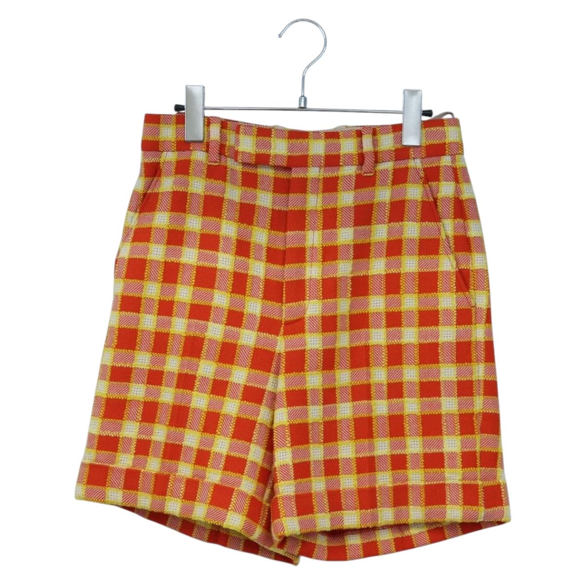 GUCCI Shorts Pants Wool 38 Orange Auth 196741M
