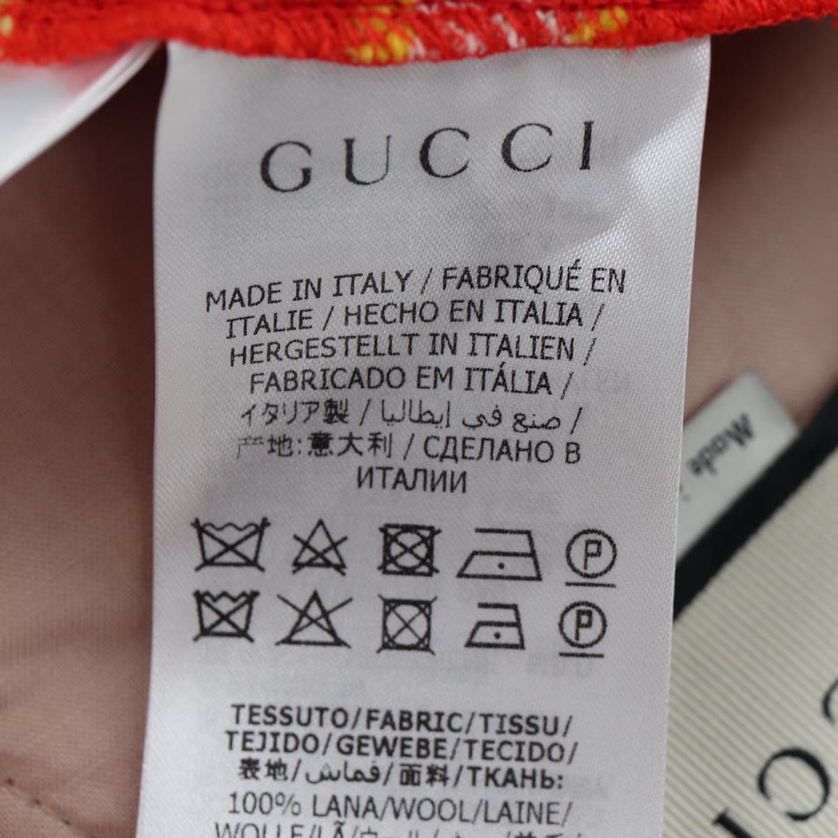 GUCCI Shorts Pants Wool 38 Orange Auth 196741M