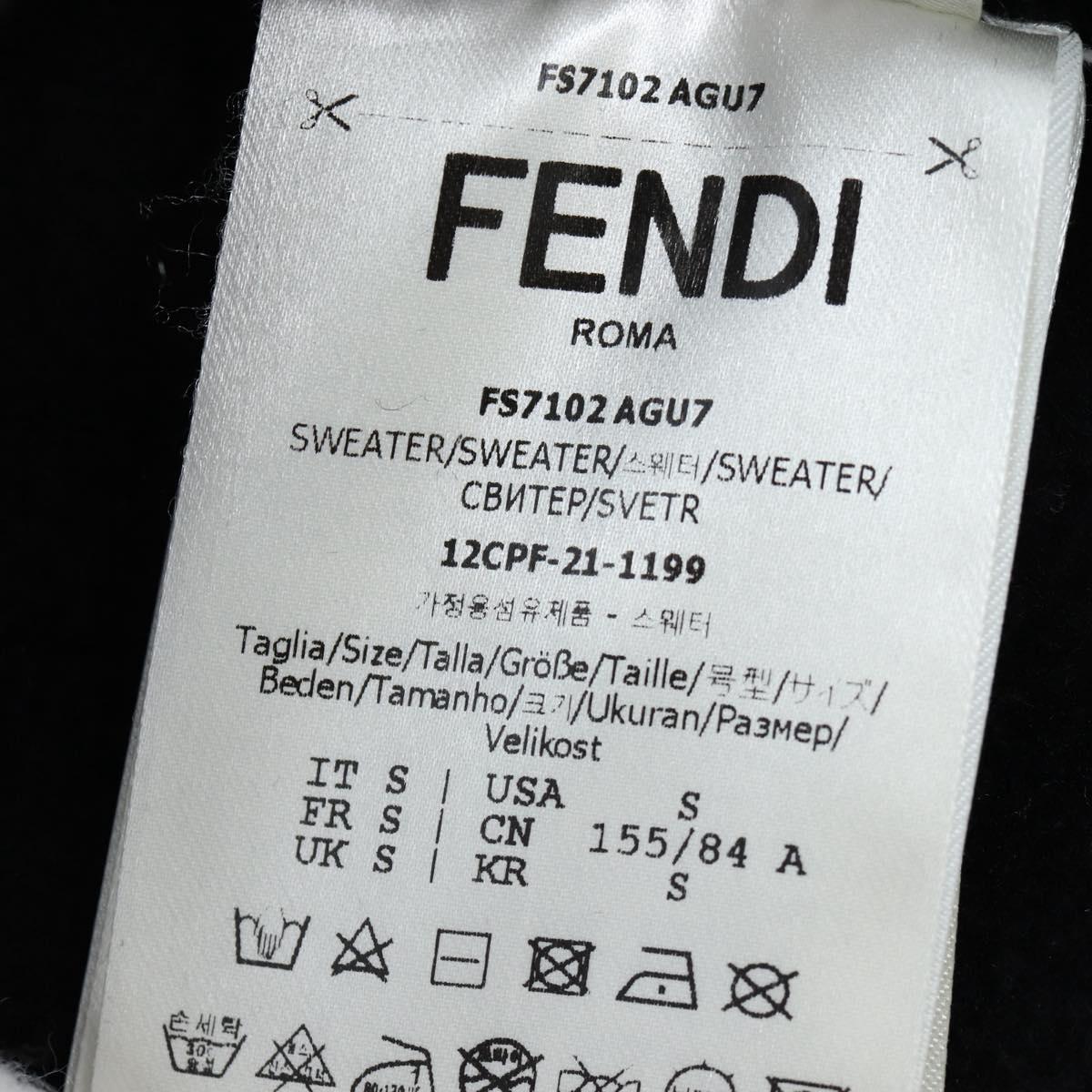 FENDI Trainer Cotton S Black FS7102 Auth 196743M