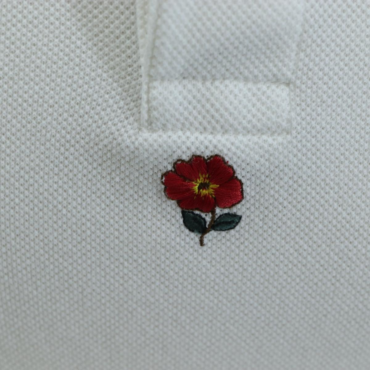 GUCCI Polo Shirt Short-Sleeved T-Shirt Cotton S White Auth 196745M