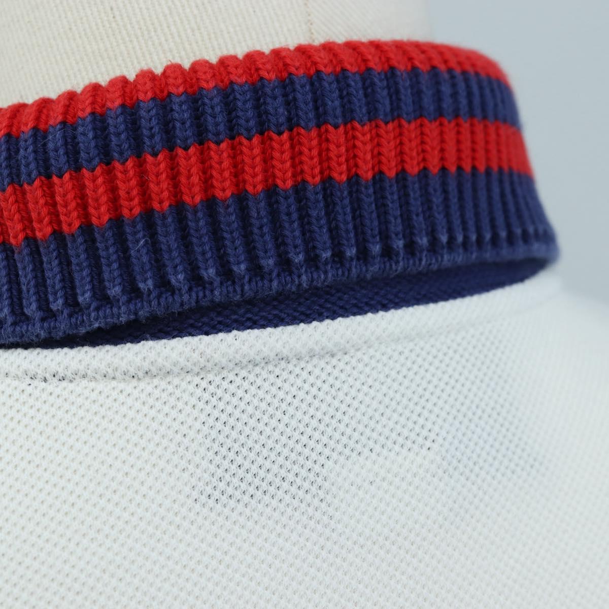 GUCCI Polo Shirt Short-Sleeved T-Shirt Cotton S White Auth 196745M
