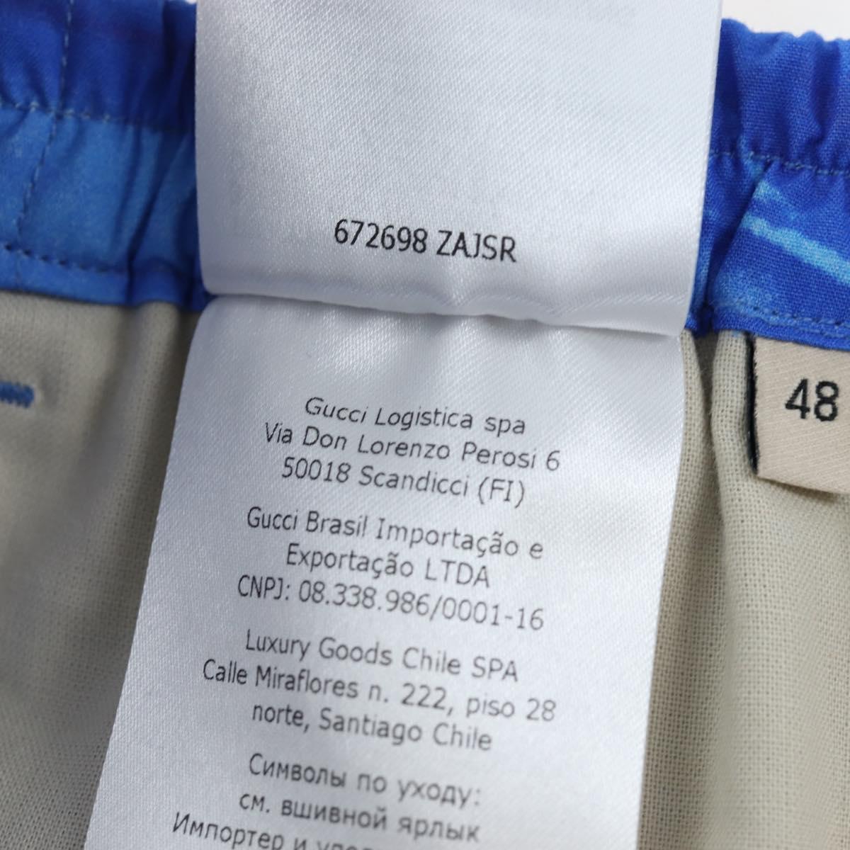 GUCCI Shorts Pants Cotton 48 Blue 672698 Auth 196747M