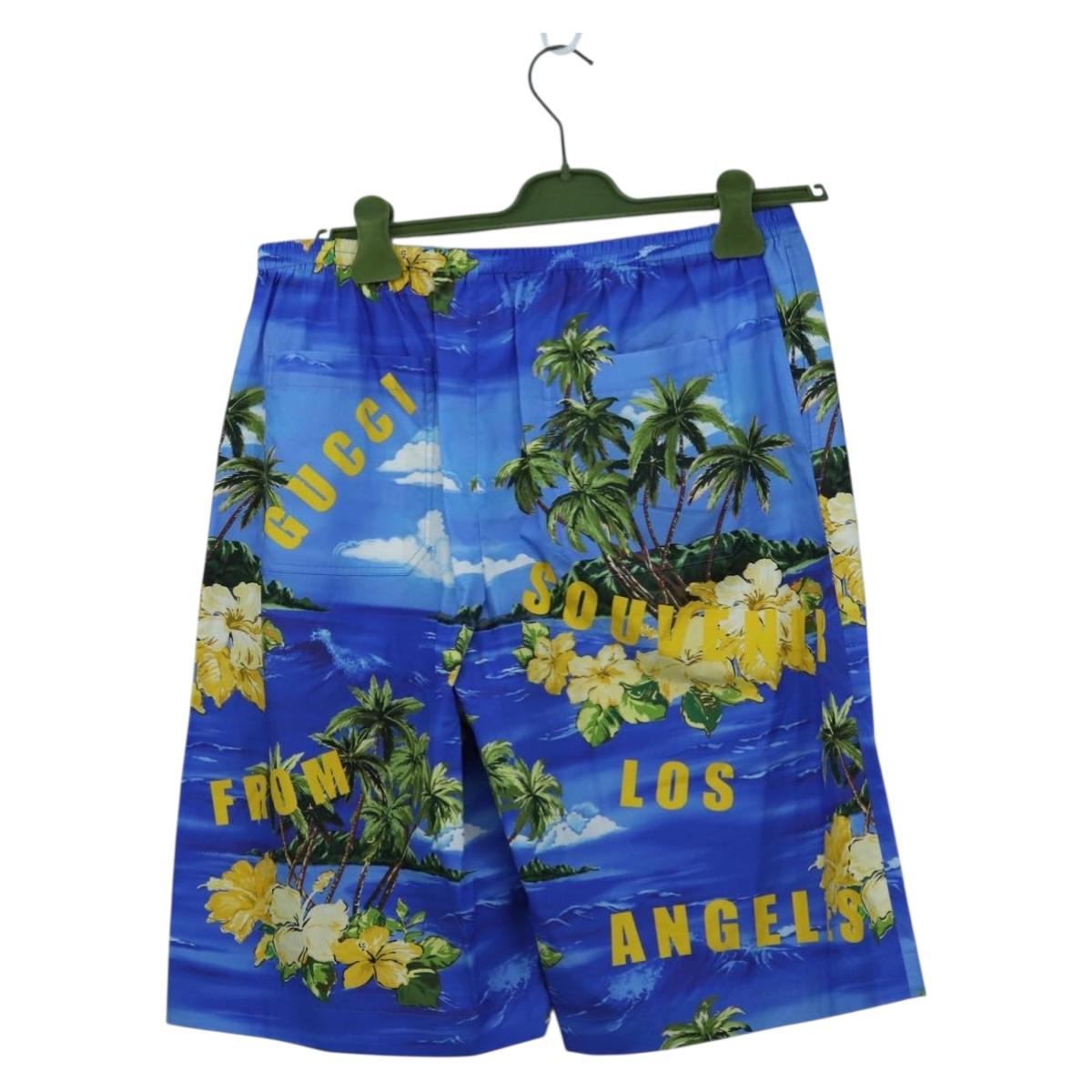 GUCCI Shorts Pants Cotton 48 Blue 672698 Auth 196747M