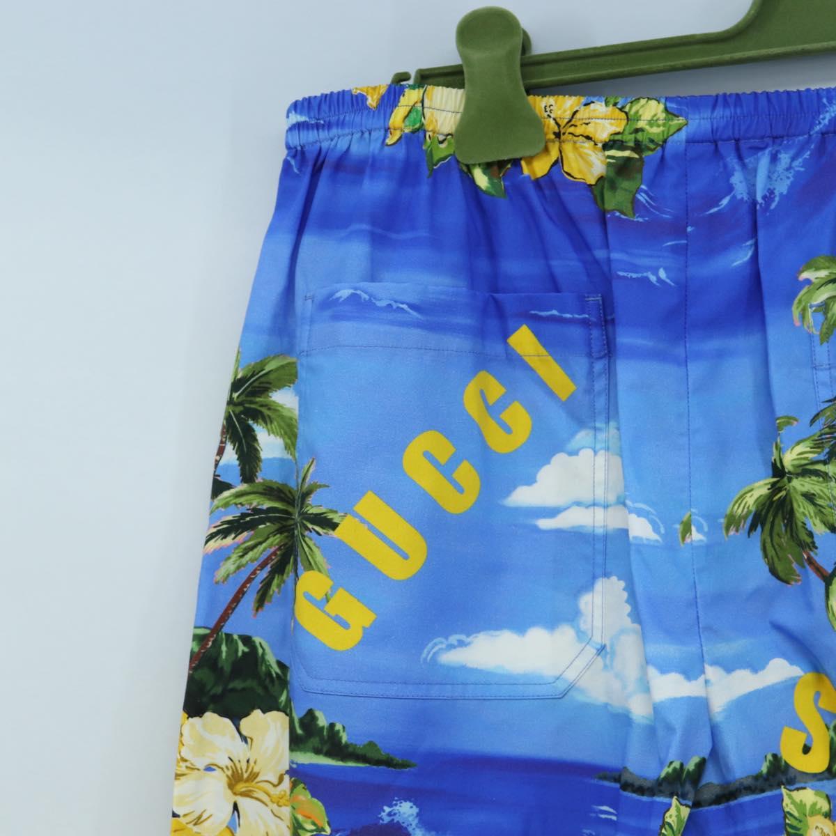 GUCCI Shorts Pants Cotton 48 Blue 672698 Auth 196747M