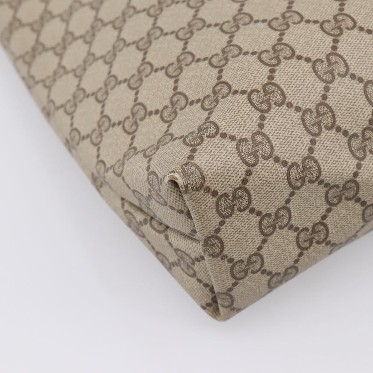 GUCCI GG Supreme Web Sherry Line Tote Bag PVC Beige Gold 89 02 003 Auth 196777