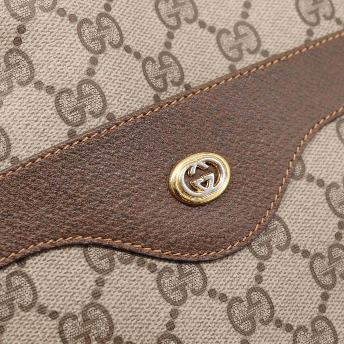 GUCCI GG Supreme Web Sherry Line Tote Bag PVC Beige Gold 89 02 003 Auth 196777
