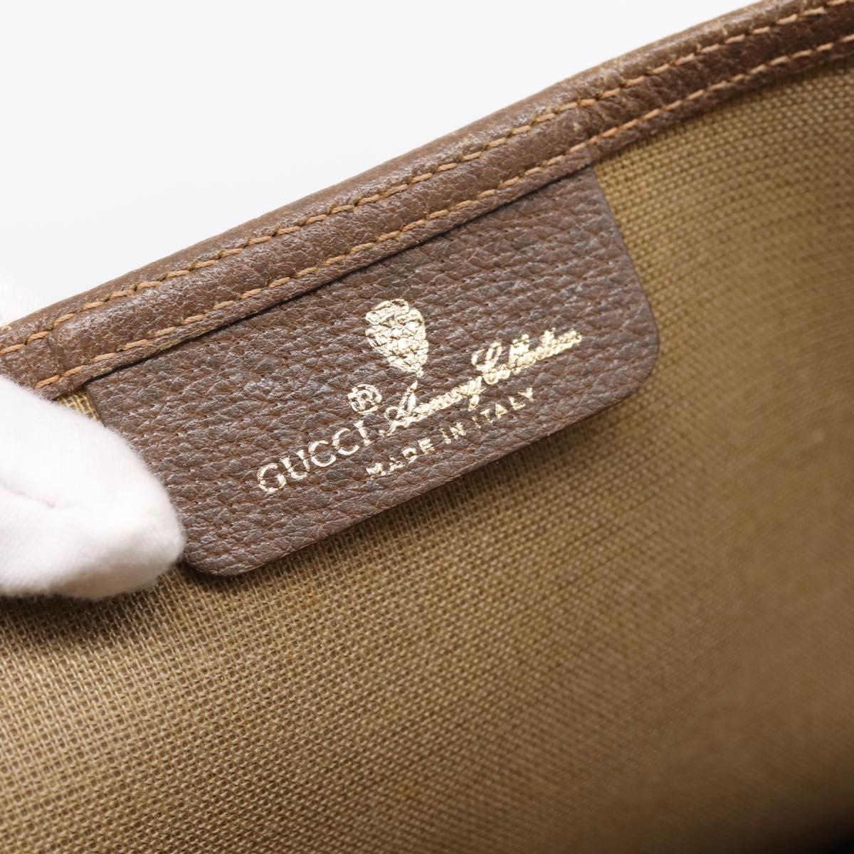 GUCCI GG Supreme Web Sherry Line Tote Bag PVC Beige Gold 89 02 003 Auth 196777
