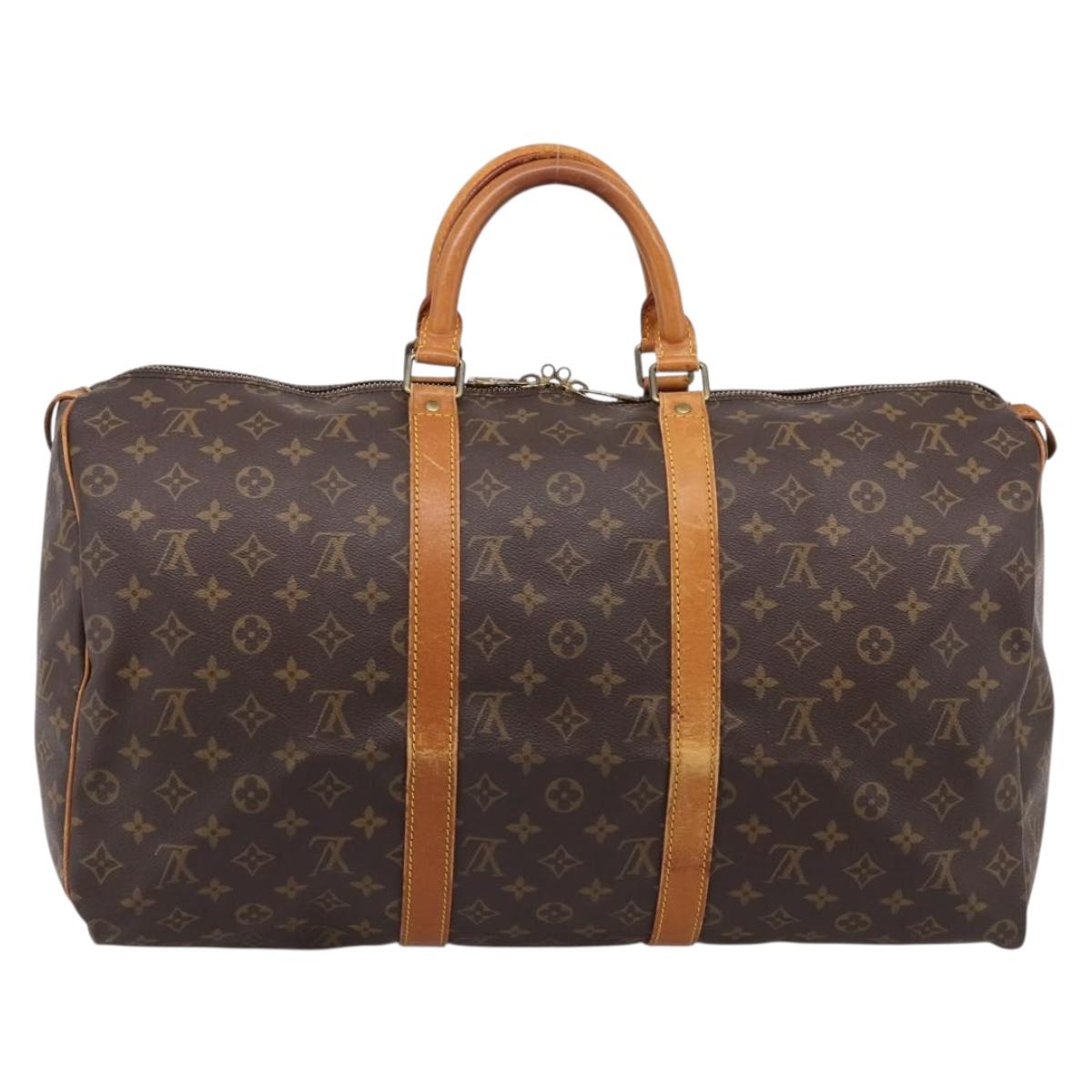 LOUIS VUITTON Monogram Keepall 50 Boston Bag M41426 LV Auth 196778