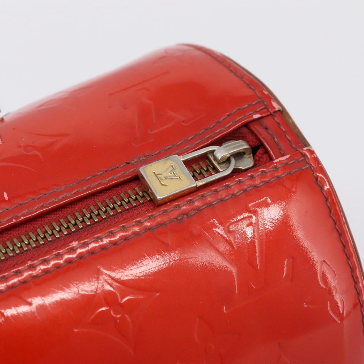 LOUIS VUITTON Monogram Vernis Bedford Hand Bag Red M91986 LV Auth 196779