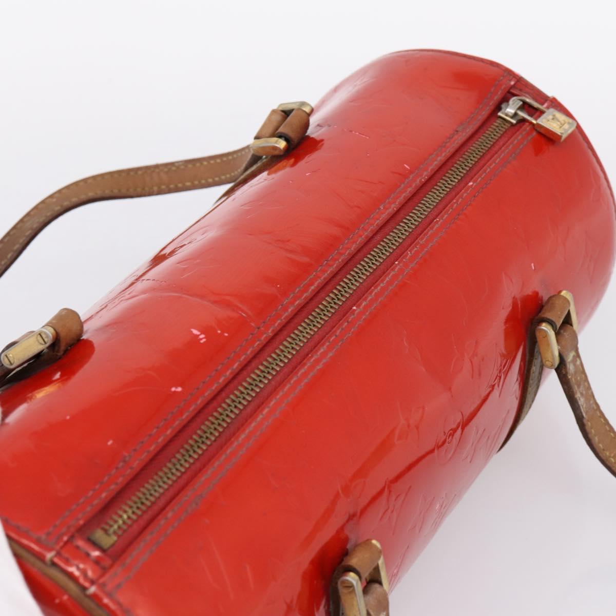 LOUIS VUITTON Monogram Vernis Bedford Hand Bag Red M91986 LV Auth 196779