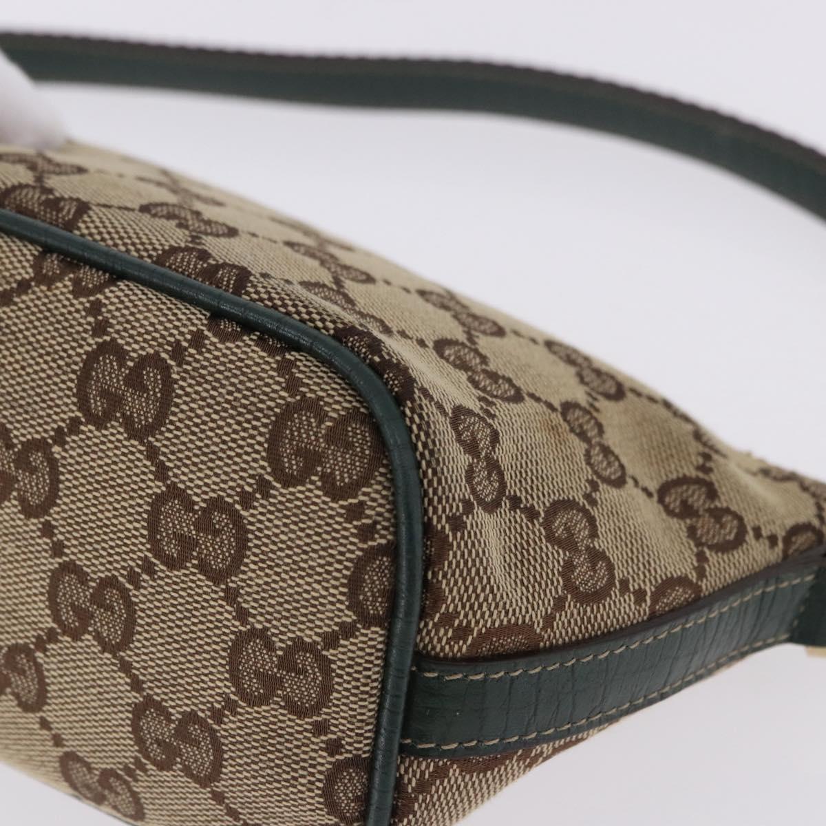 GUCCI GG Canvas Accessory Pouch Beige Gold 141809 Auth 196782V