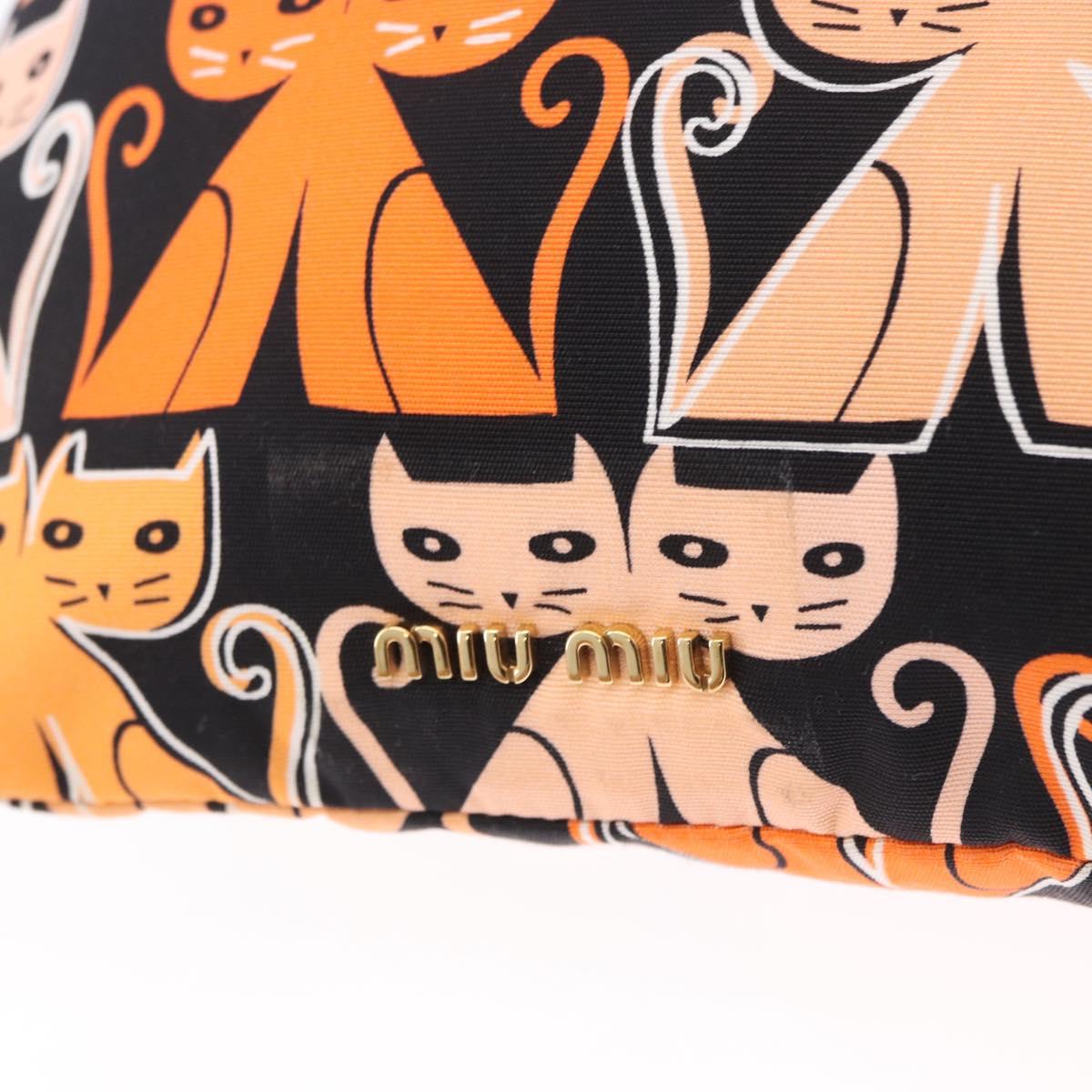 Miu Miu Purse Pouch Nylon Orange Auth 196784V