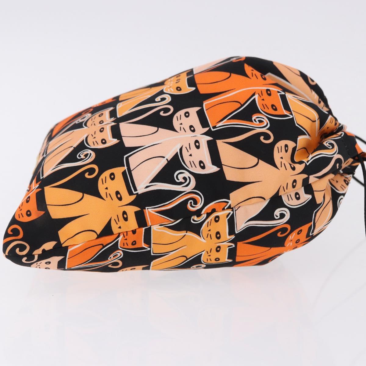 Miu Miu Purse Pouch Nylon Orange Auth 196784V