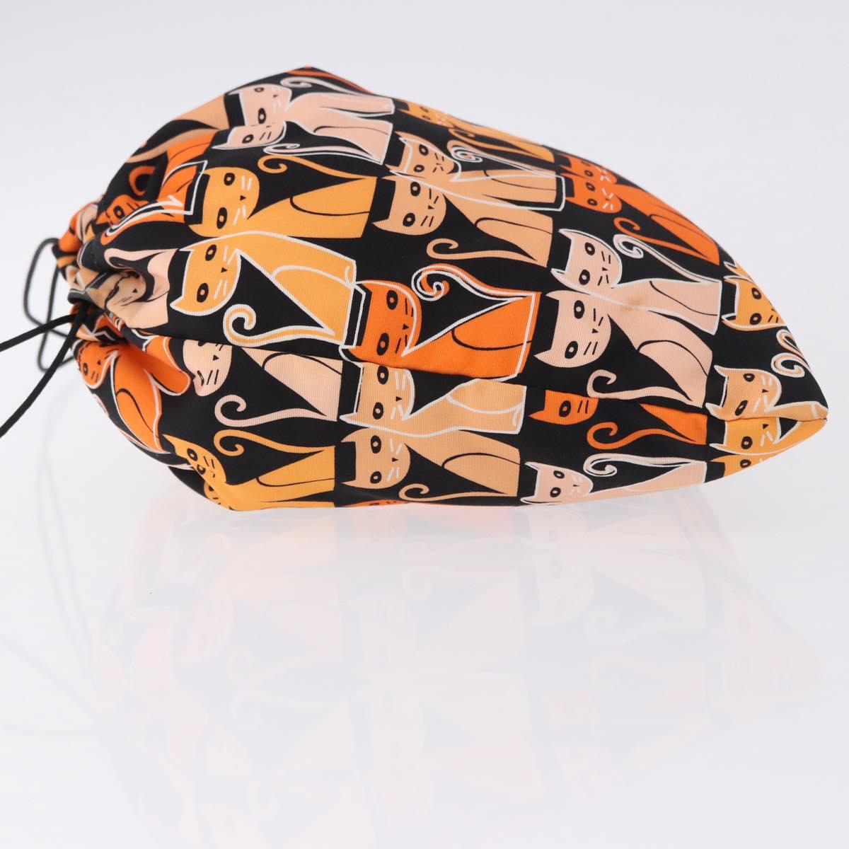 Miu Miu Purse Pouch Nylon Orange Auth 196784V