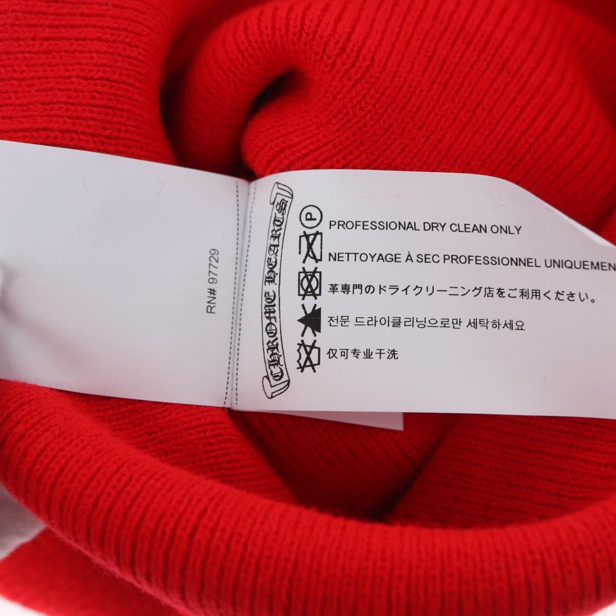Chrome Hearts Knitted Fabrics Cap Wool Red Auth 196785M