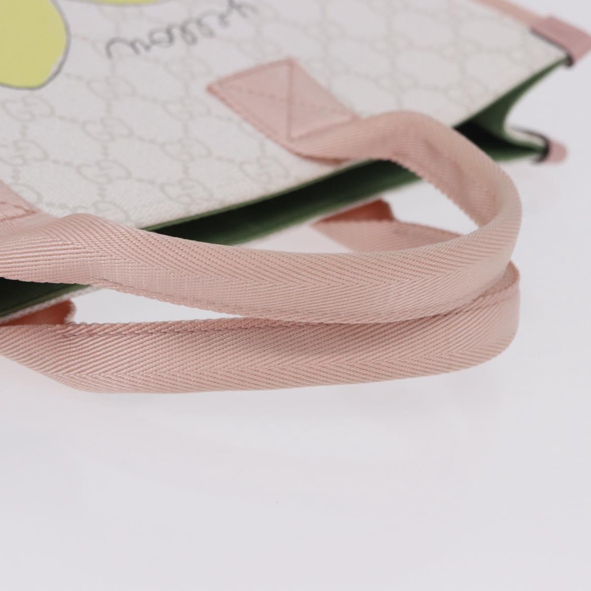 GUCCI GG Supreme Children Tote Bag PVC White 605831 Auth 196787M