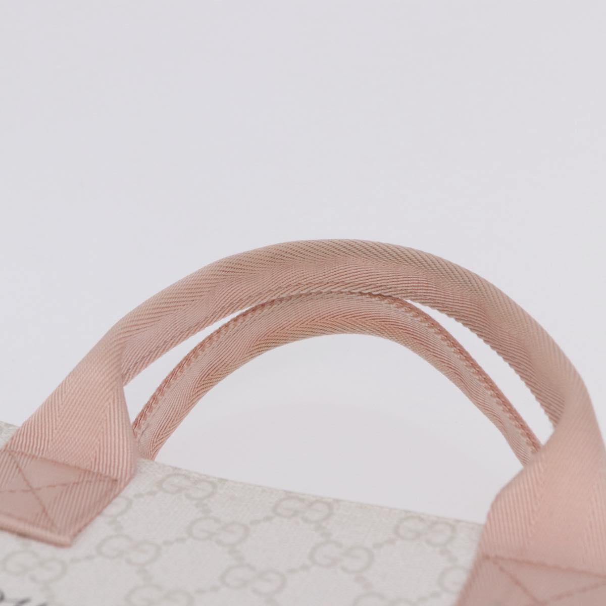 GUCCI GG Supreme Children Tote Bag PVC White 605831 Auth 196787M