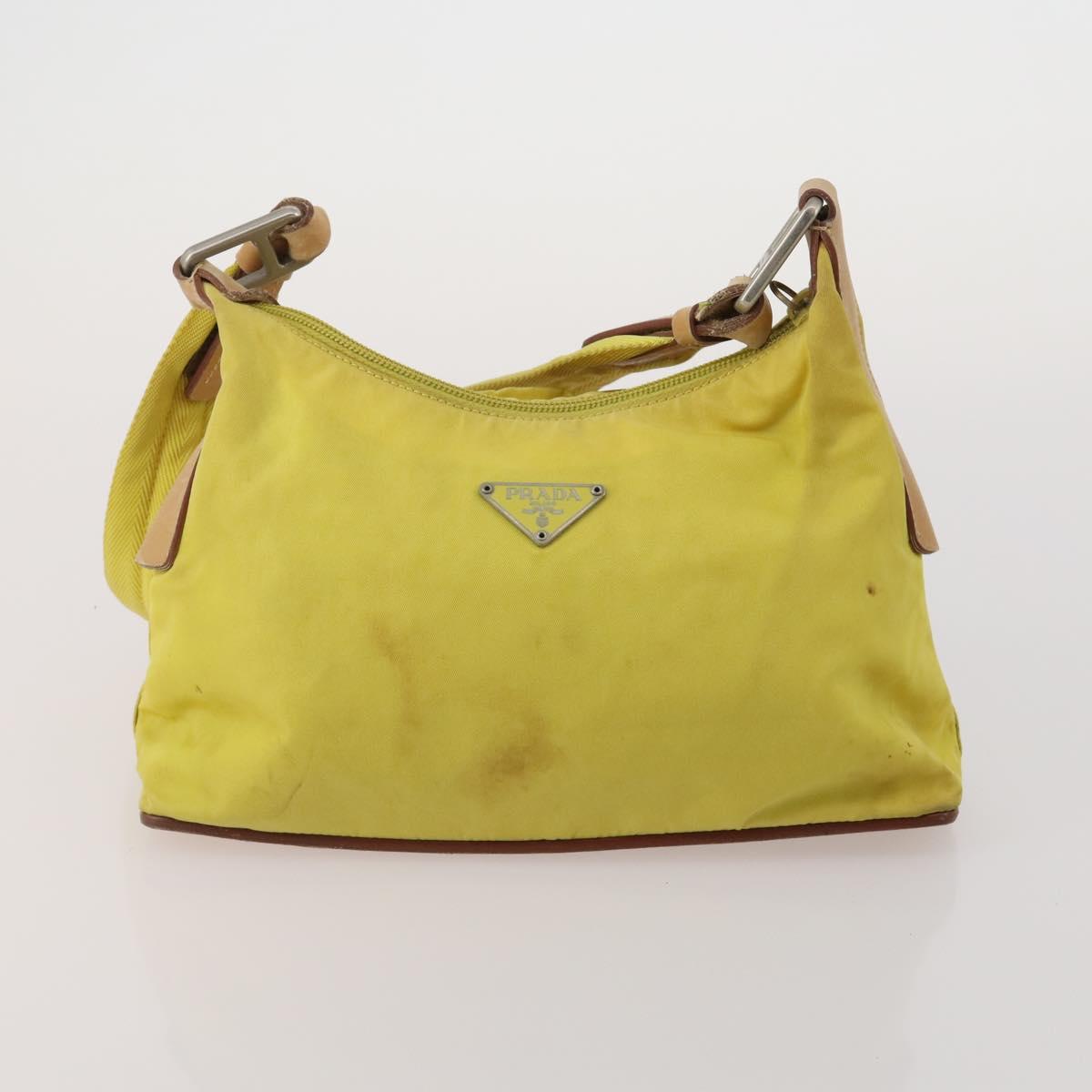 PRADA Hand Bag Nylon 3 Set Yellow Purple black Auth 196792