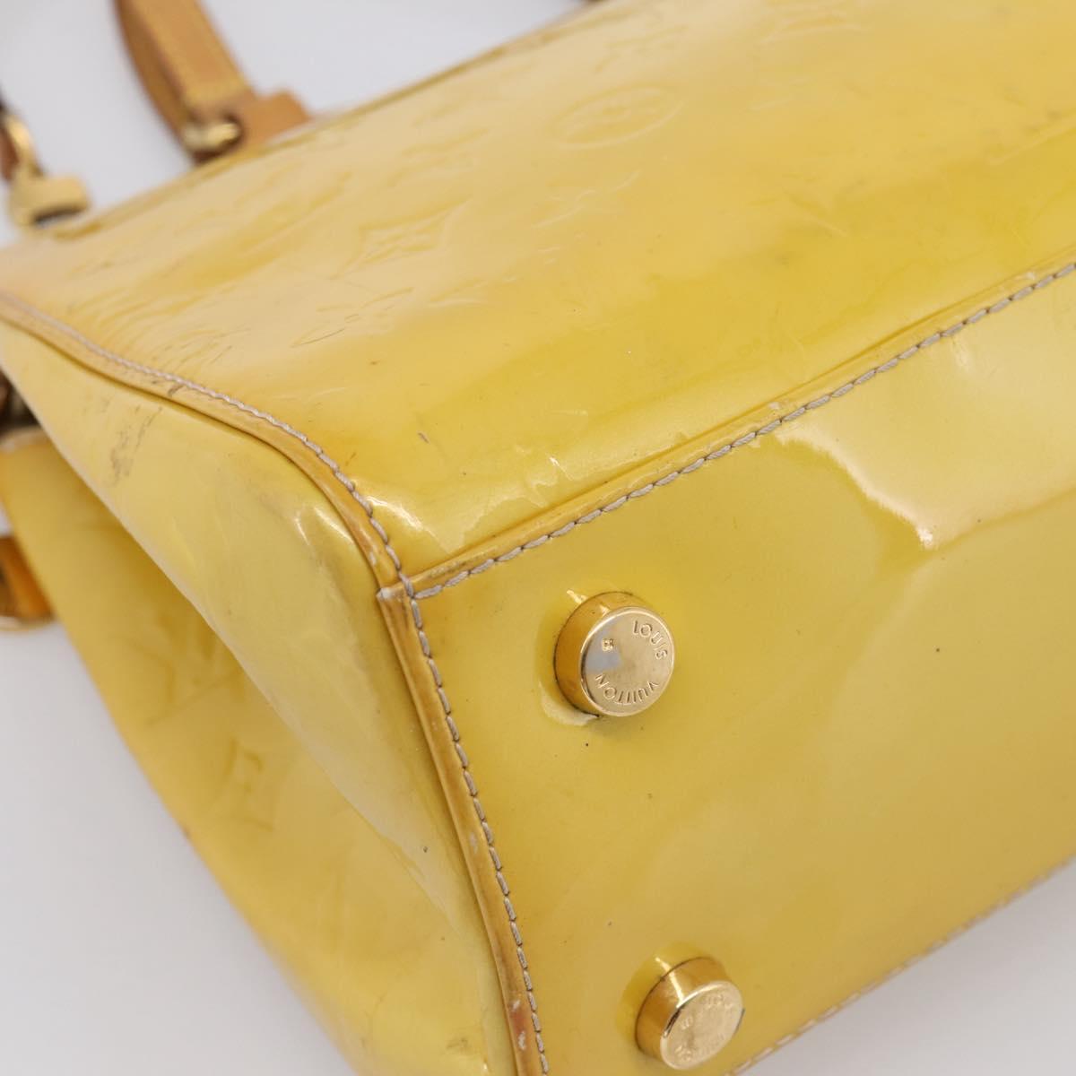 LOUIS VUITTON Monogram Vernis Blair MM Hand Bag Beige M90180 LV Auth 196794