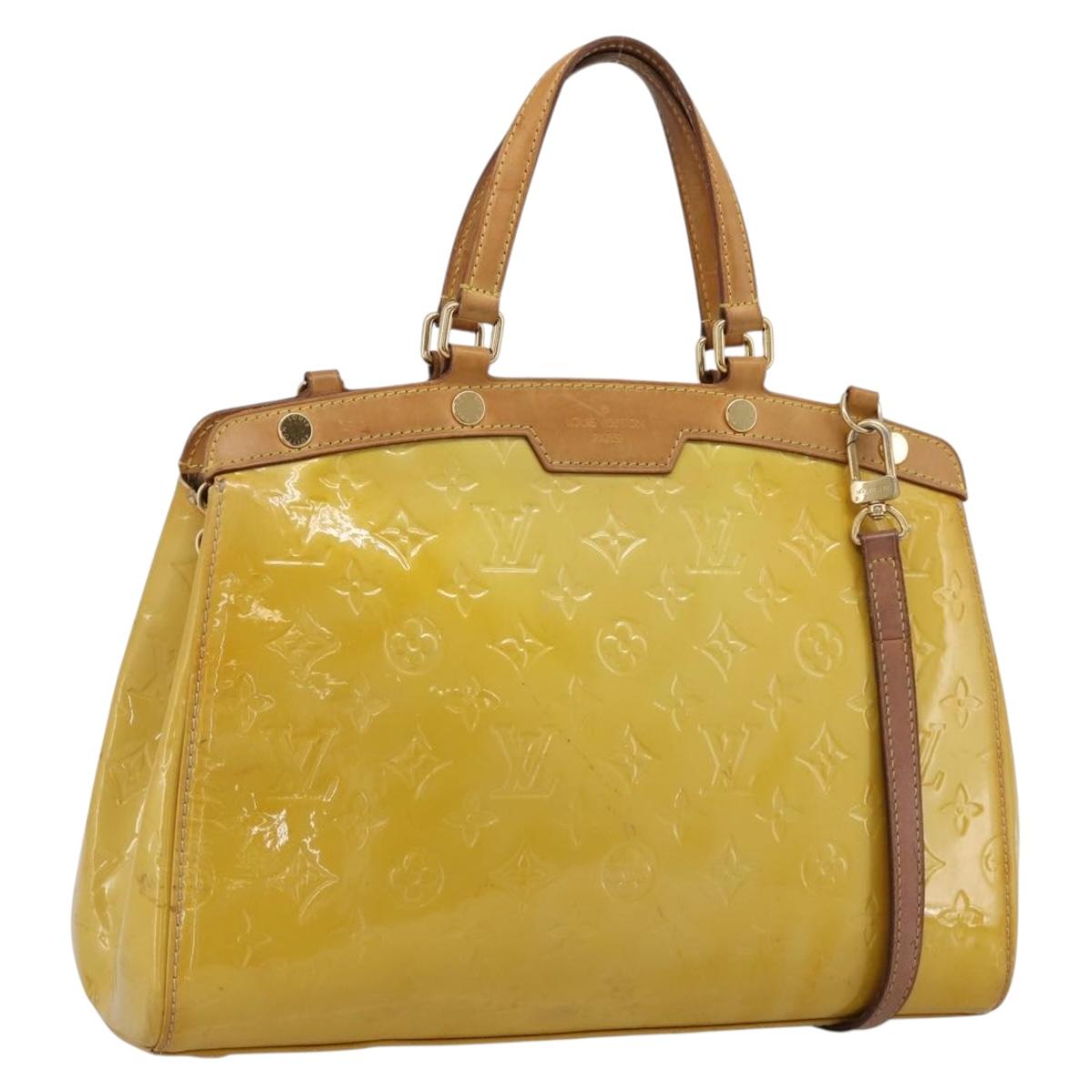 LOUIS VUITTON Monogram Vernis Blair MM Hand Bag Beige M90180 LV Auth 196794