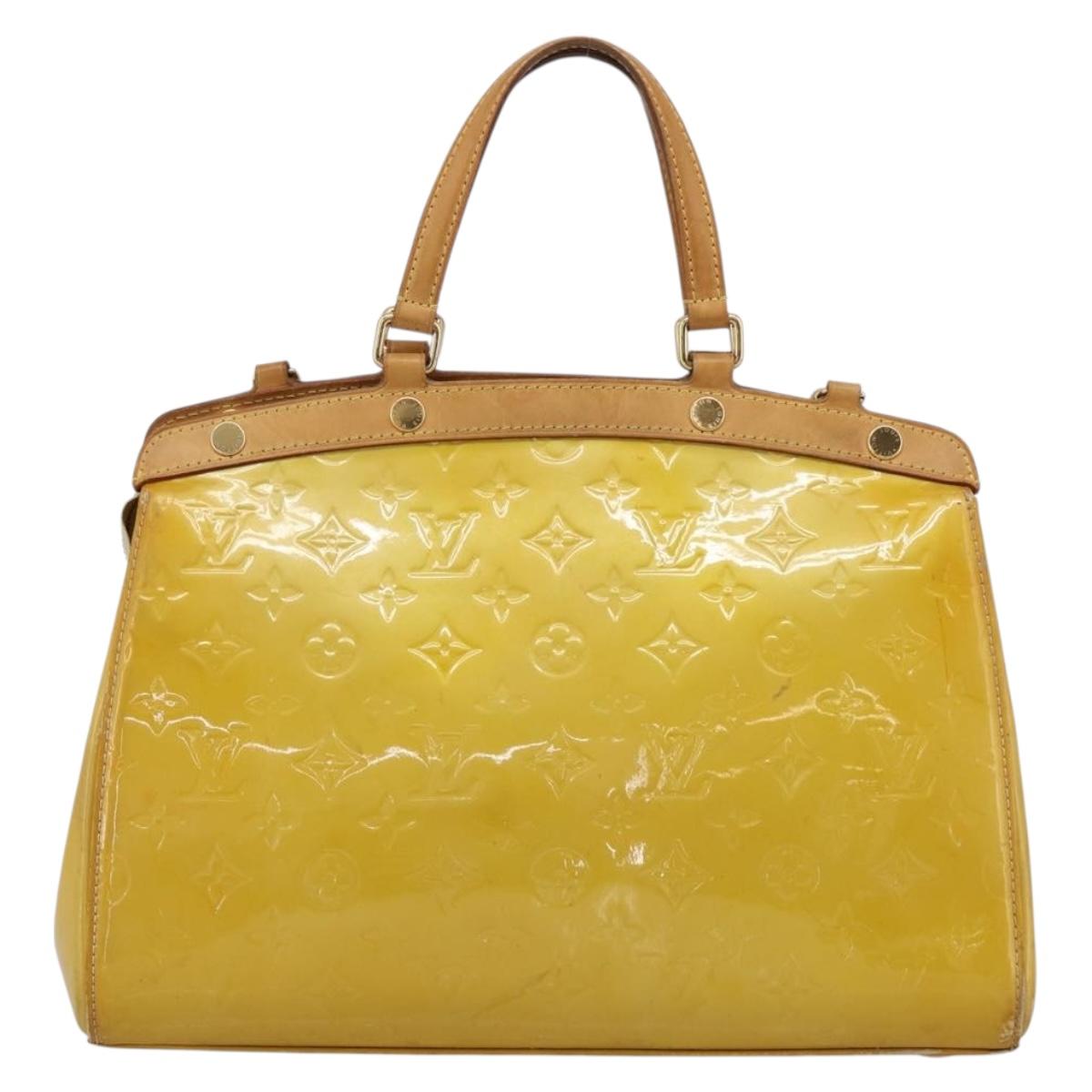LOUIS VUITTON Monogram Vernis Blair MM Hand Bag Beige M90180 LV Auth 196794