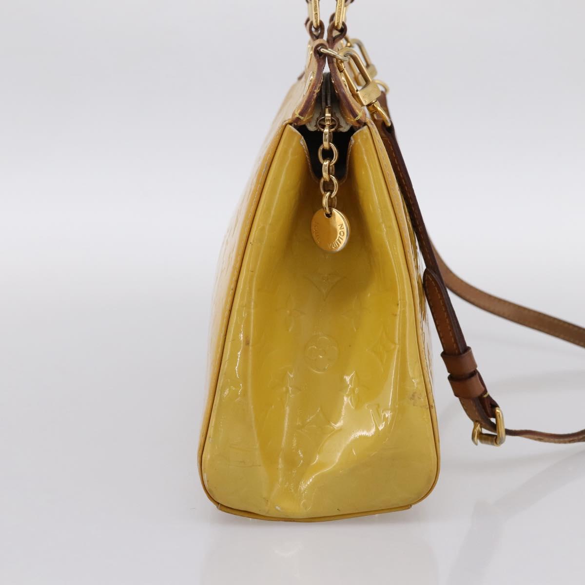 LOUIS VUITTON Monogram Vernis Blair MM Hand Bag Beige M90180 LV Auth 196794