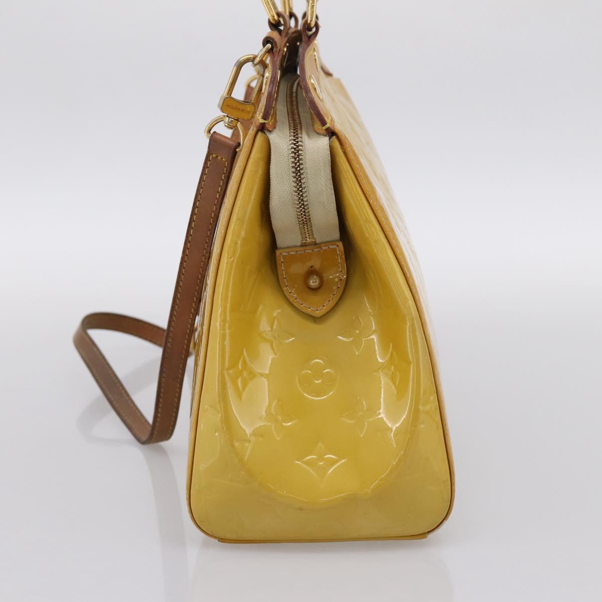 LOUIS VUITTON Monogram Vernis Blair MM Hand Bag Beige M90180 LV Auth 196794