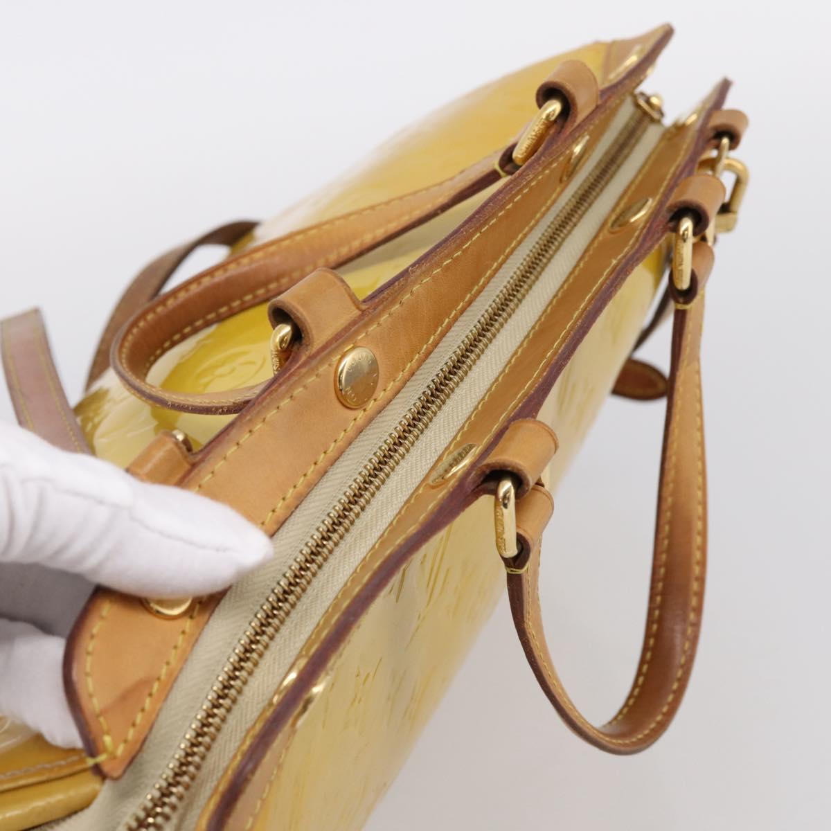 LOUIS VUITTON Monogram Vernis Blair MM Hand Bag Beige M90180 LV Auth 196794