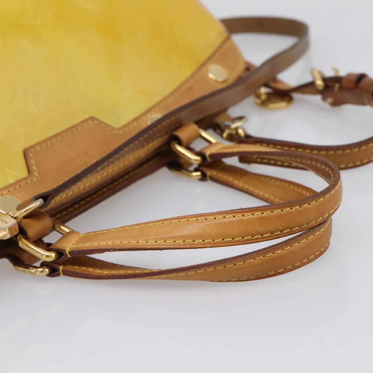 LOUIS VUITTON Monogram Vernis Blair MM Hand Bag Beige M90180 LV Auth 196794