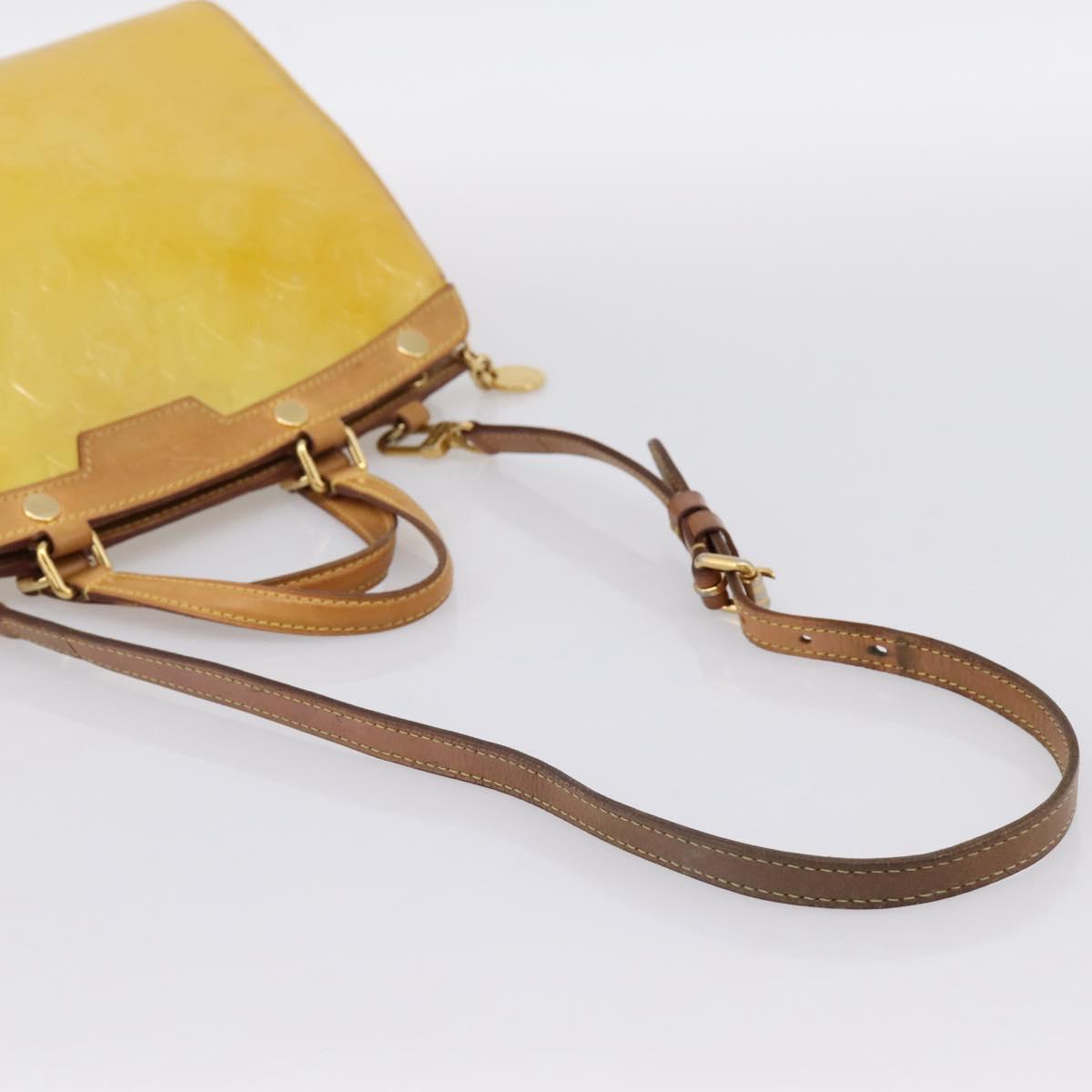 LOUIS VUITTON Monogram Vernis Blair MM Hand Bag Beige M90180 LV Auth 196794