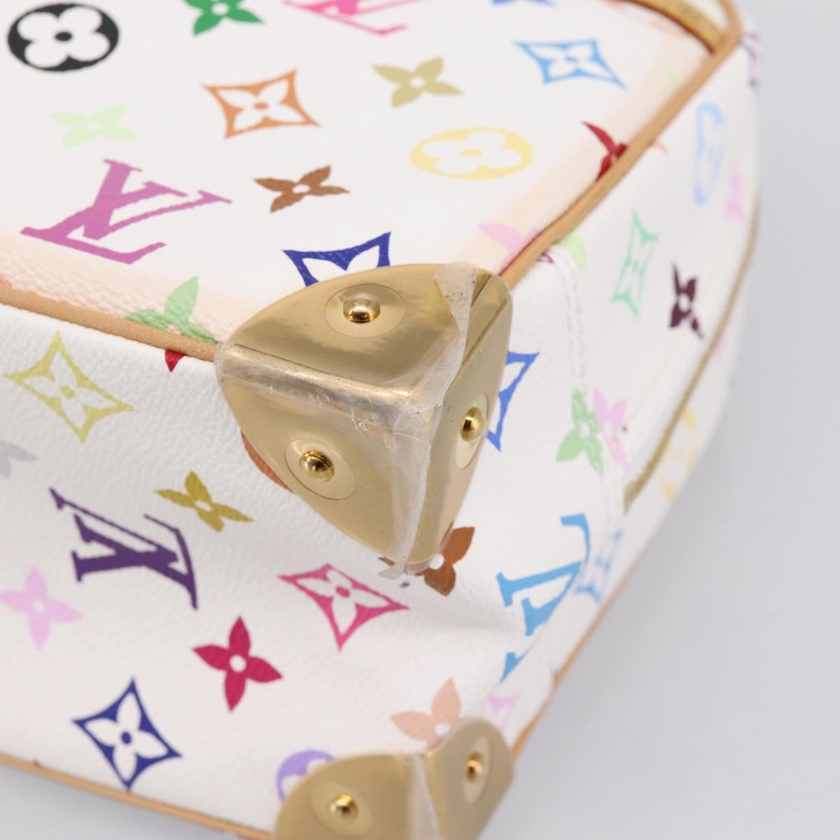 LOUIS VUITTON Monogram Multicolor Trouville Hand Bag White M92663 Auth 196798SM