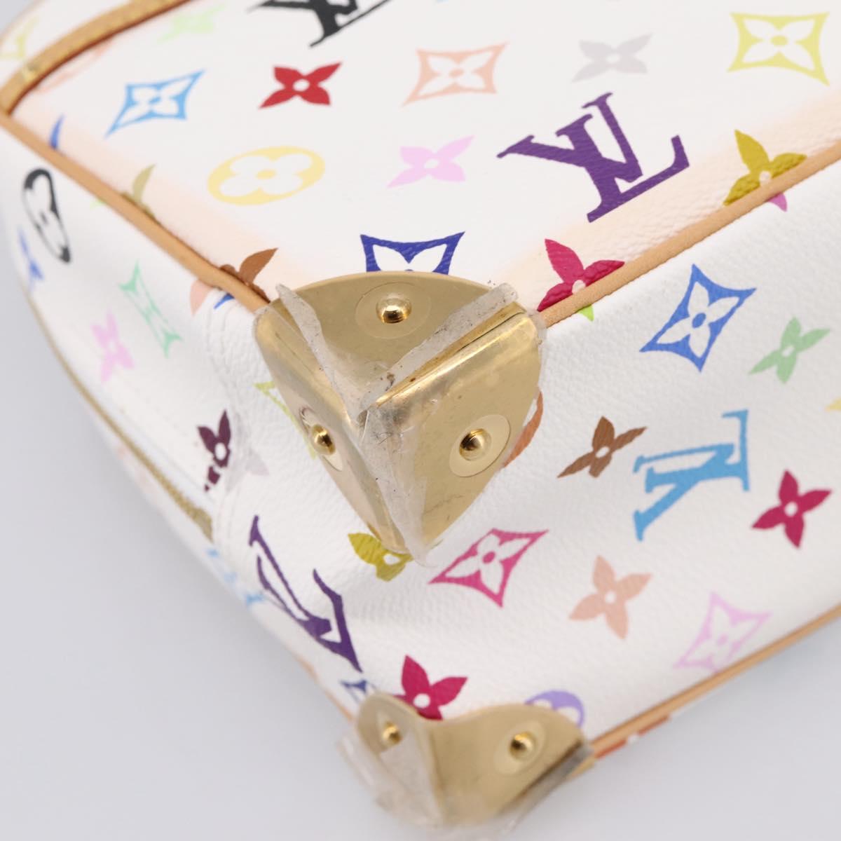LOUIS VUITTON Monogram Multicolor Trouville Hand Bag White M92663 Auth 196798SM
