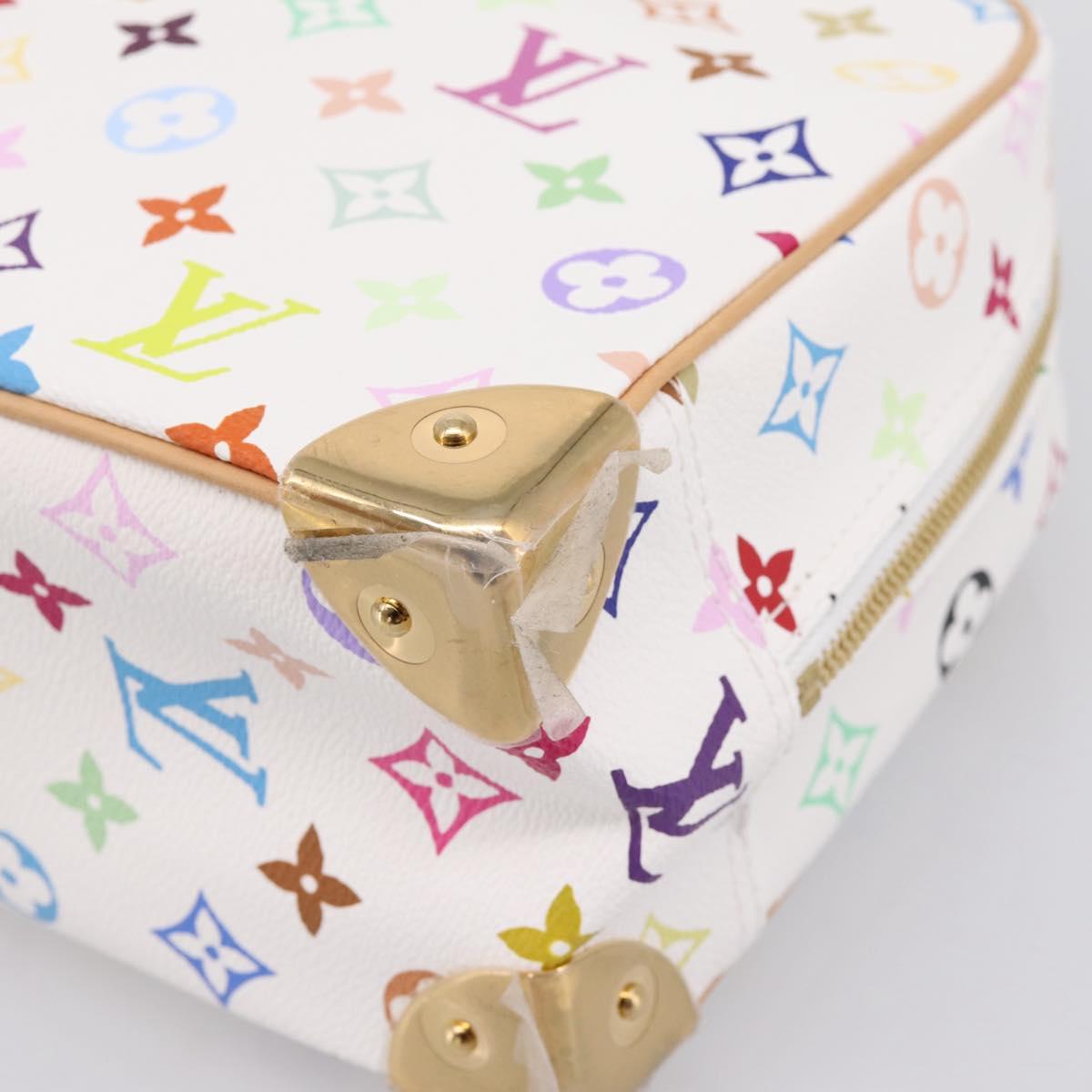 LOUIS VUITTON Monogram Multicolor Trouville Hand Bag White M92663 Auth 196798SM