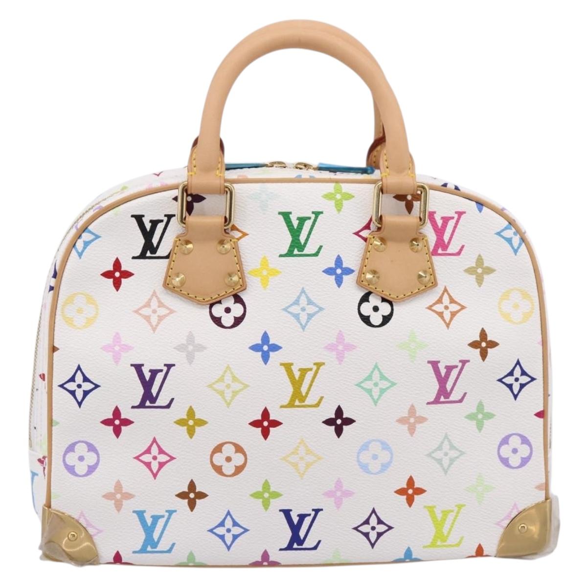 LOUIS VUITTON Monogram Multicolor Trouville Hand Bag White M92663 Auth 196798SM
