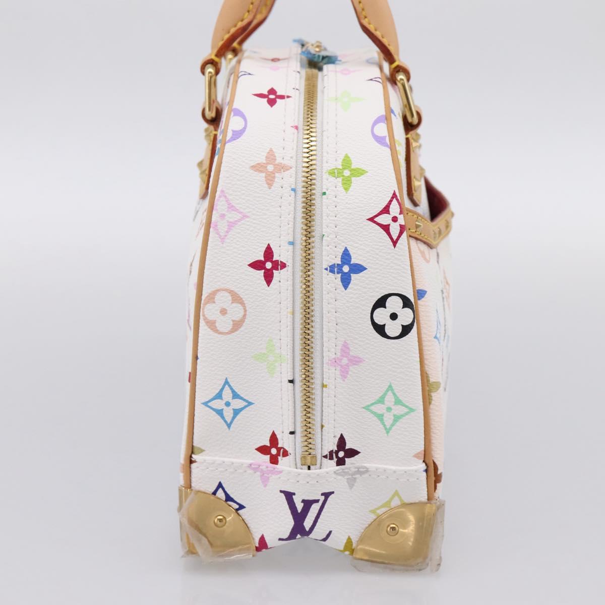 LOUIS VUITTON Monogram Multicolor Trouville Hand Bag White M92663 Auth 196798SM