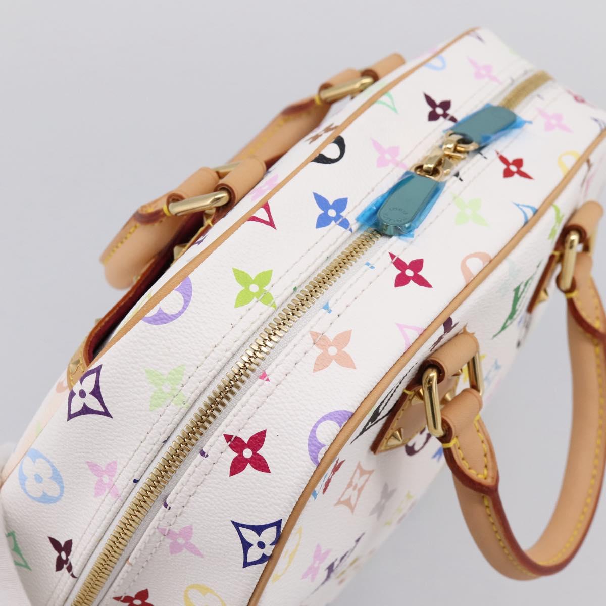 LOUIS VUITTON Monogram Multicolor Trouville Hand Bag White M92663 Auth 196798SM