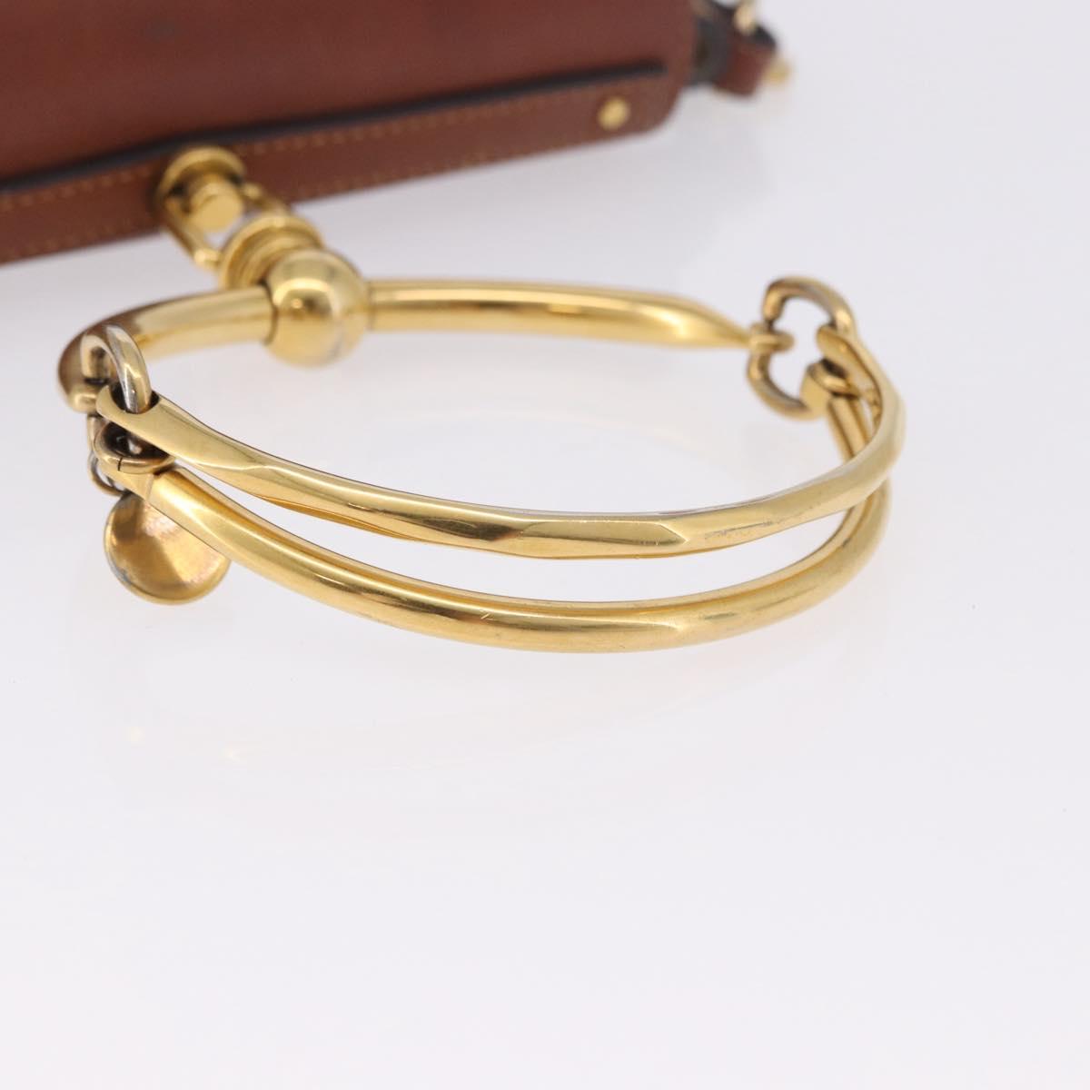 Chloe Nile Hand Bag Leather 2way Brown Gold Auth 196802A