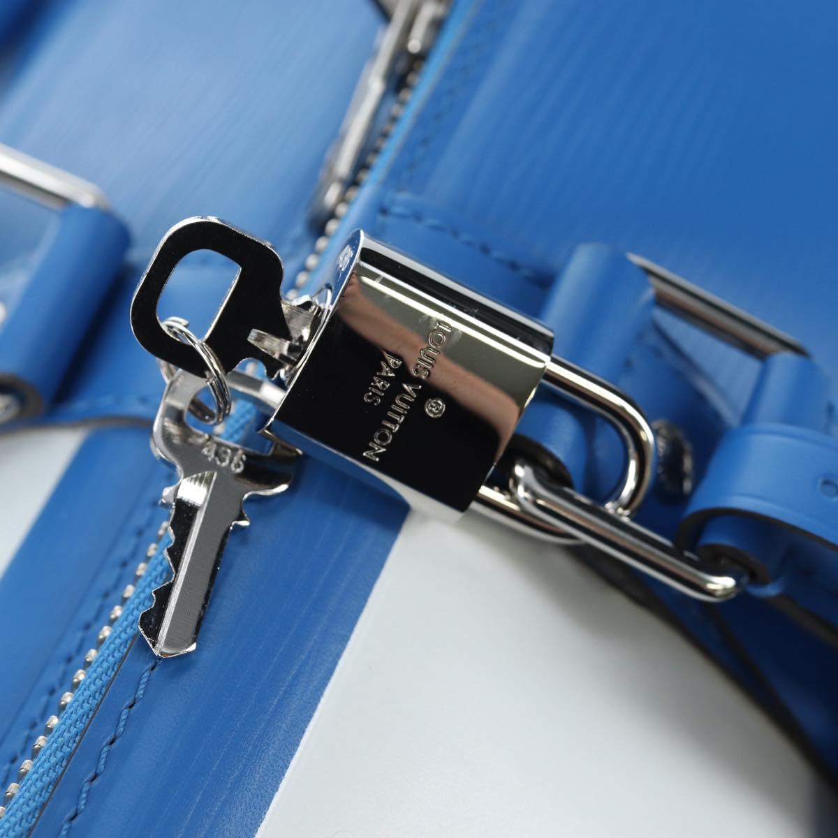 LOUIS VUITTON Epi 2018 FIFA Keepall Bandouliere 50 Bag Blue M52120 Auth 196804SM