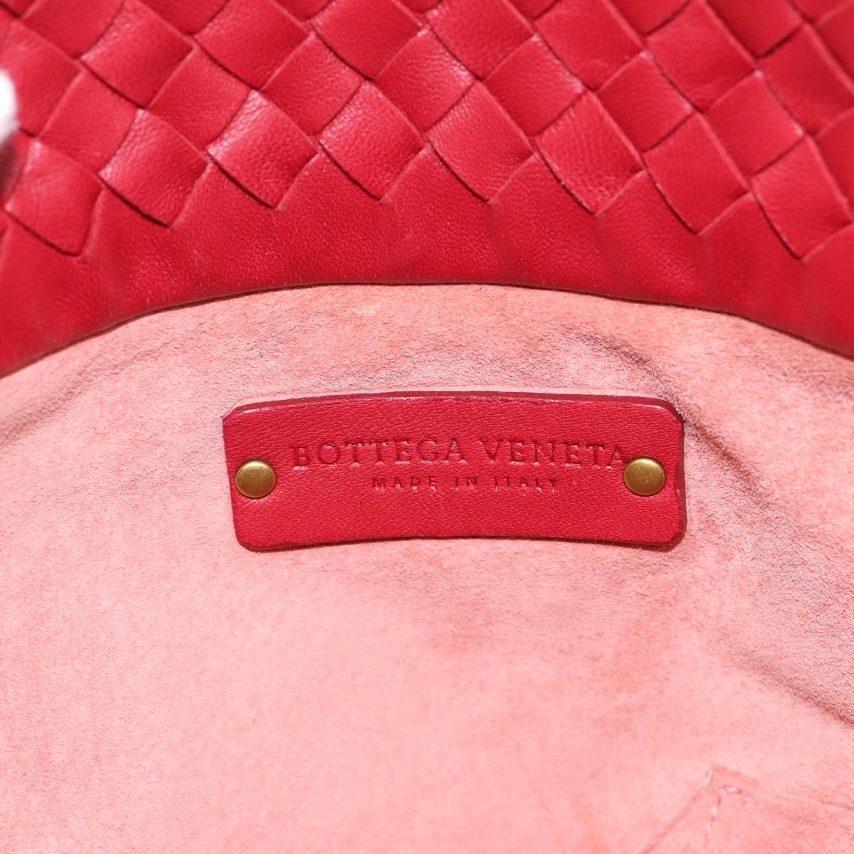 BOTTEGA VENETA INTRECCIATO Tote Bag Leather Red 162937 Auth 196807A