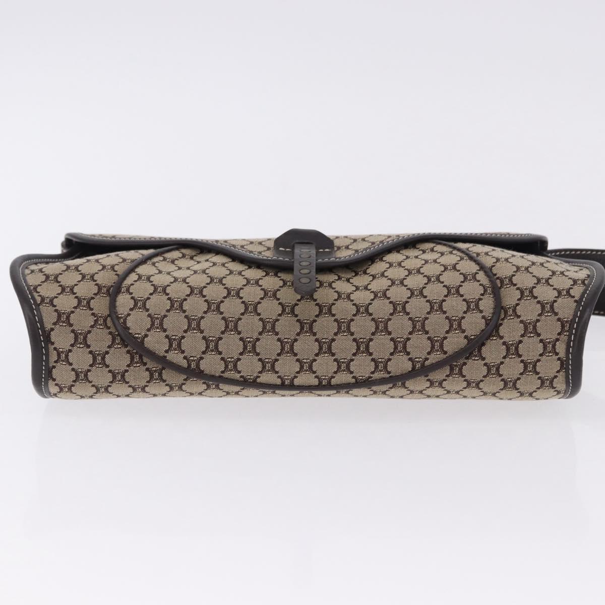 CELINE Macadam Shoulder Bag Beige Auth 196808V