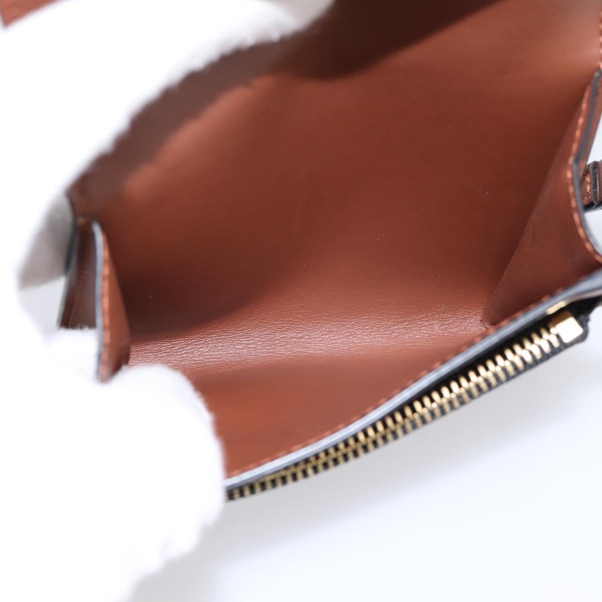 BURBERRY TB Monogram Coin Purse Shoulder Bag PVC Brown Gold Auth 196826V