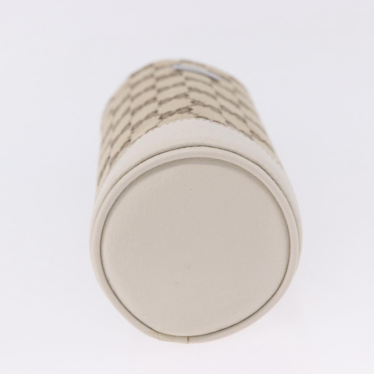 GUCCI GG Canvas Web Sherry Line Drink Holder Beige White Red 28691 Auth 196834A