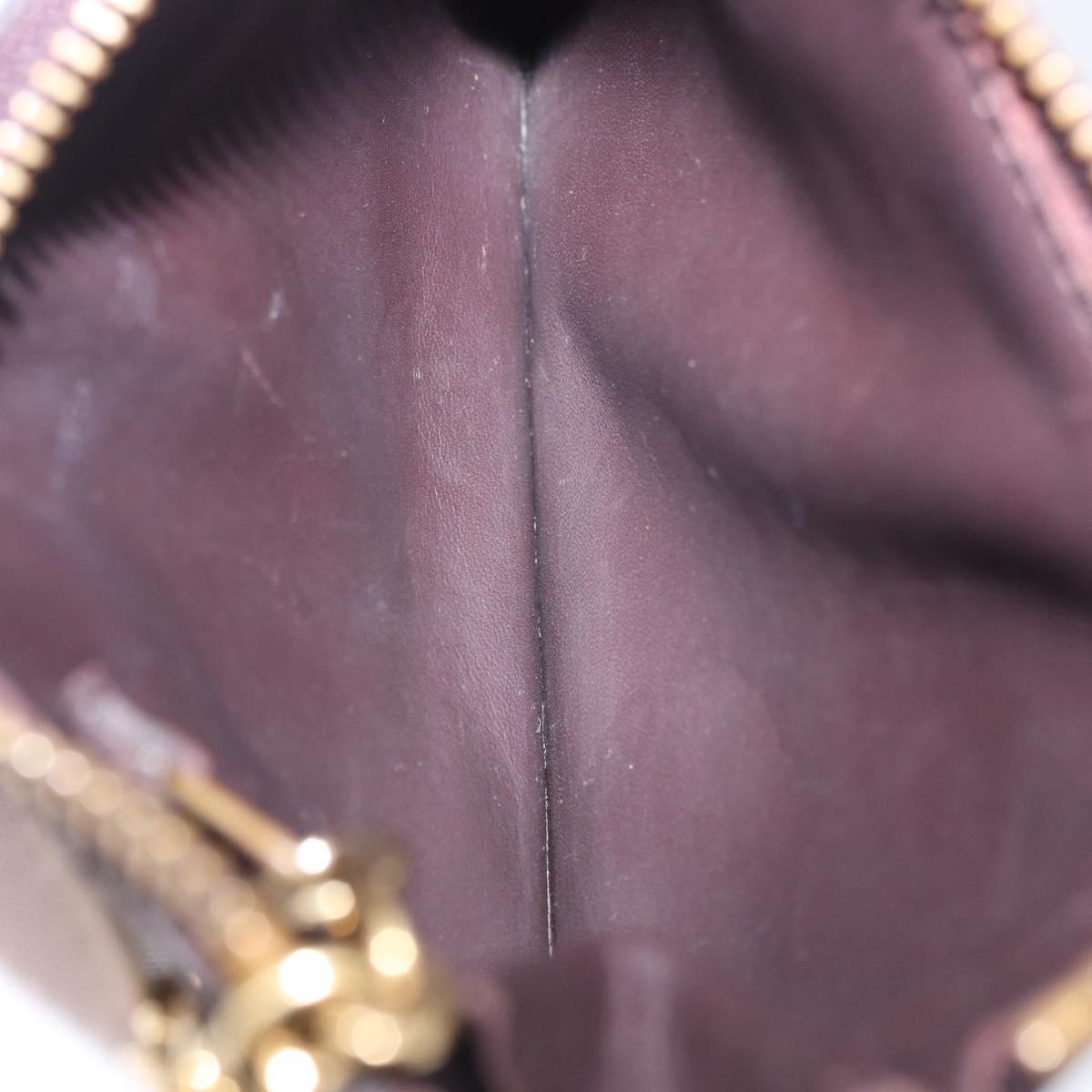 LOUIS VUITTON Monogram Vernis Pochette Cles NM Amarante M93557 Auth 196842A