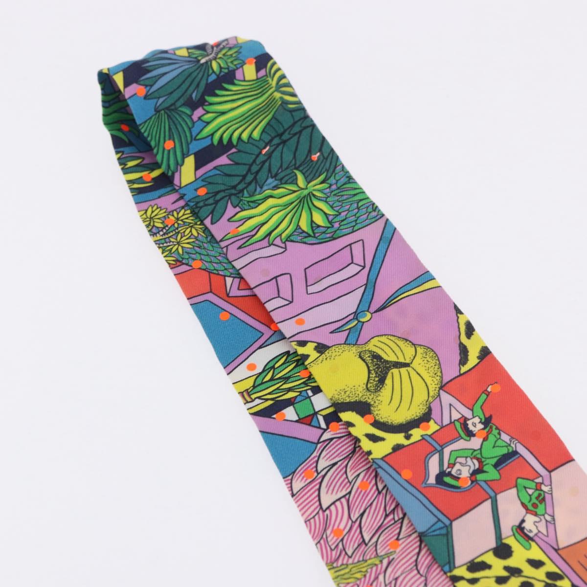 HERMES Twilly Scarf Silk Multicolor Auth 196846