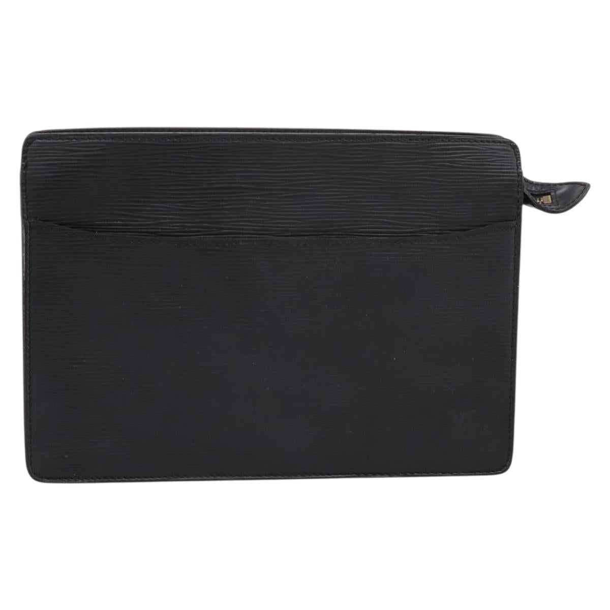 LOUIS VUITTON Epi Pochette Homme Clutch Bag Black M52522 LV Auth 196858