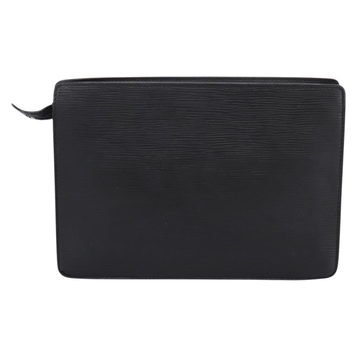 LOUIS VUITTON Epi Pochette Homme Clutch Bag Black M52522 LV Auth 196858