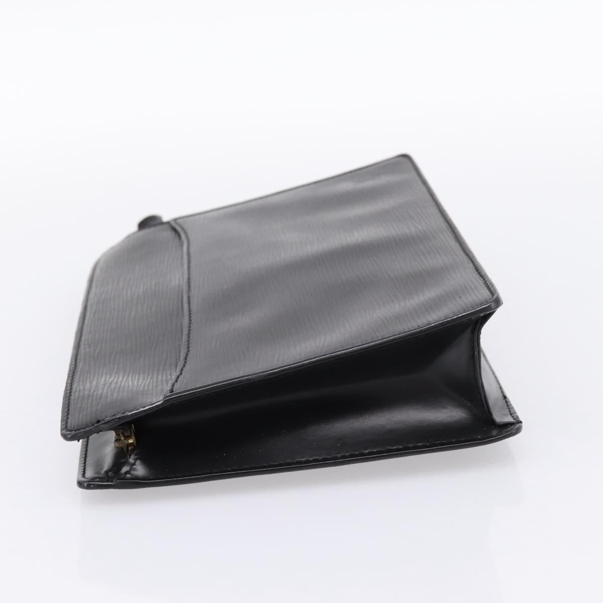 LOUIS VUITTON Epi Pochette Homme Clutch Bag Black M52522 LV Auth 196858