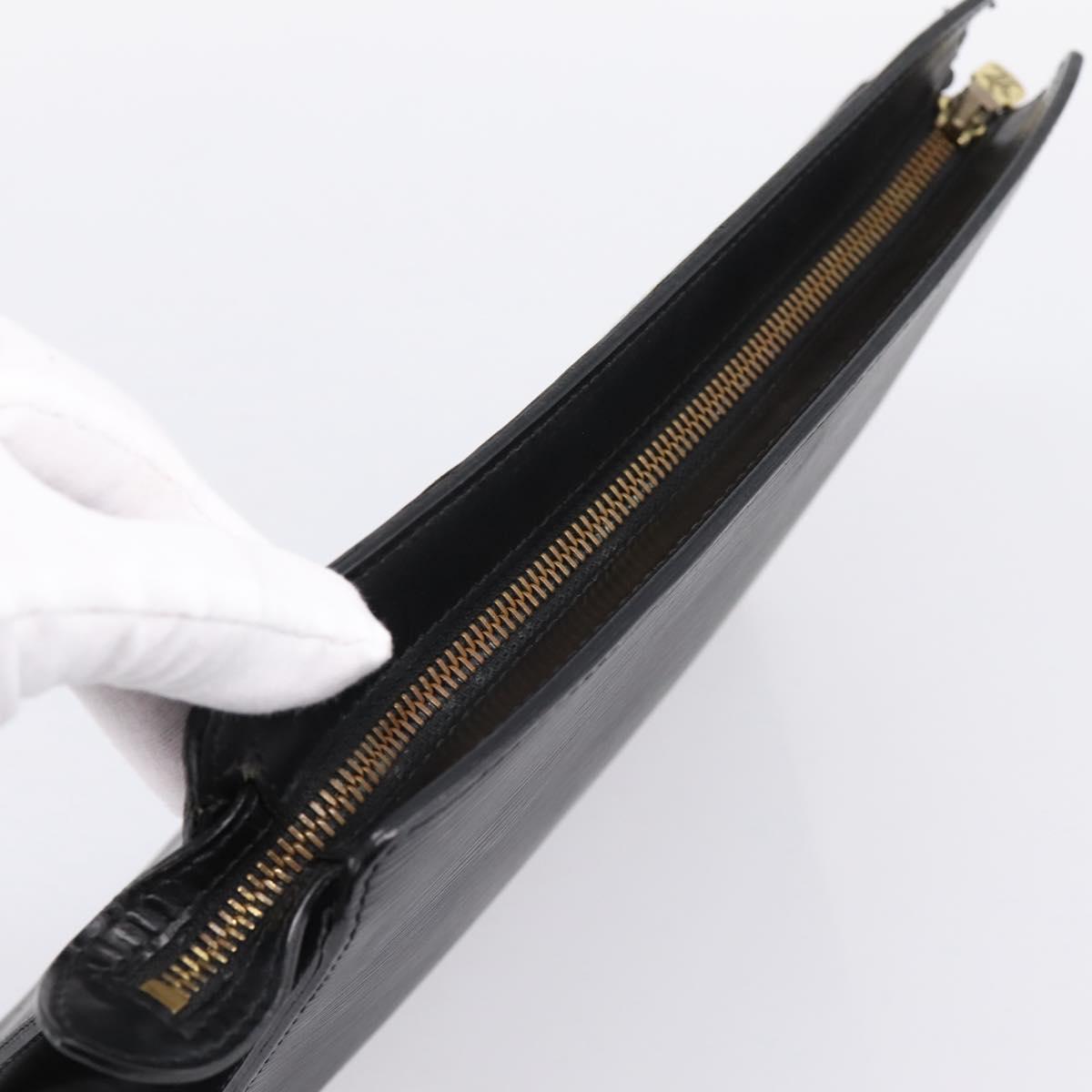 LOUIS VUITTON Epi Pochette Homme Clutch Bag Black M52522 LV Auth 196858